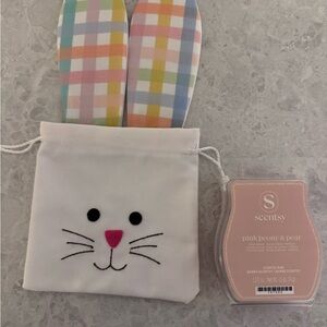 Bunny Ear Drawstring Pouch with Scentsy wax